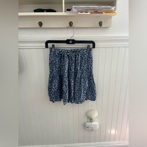 Brandy Melville Blue & White Floral Skirt